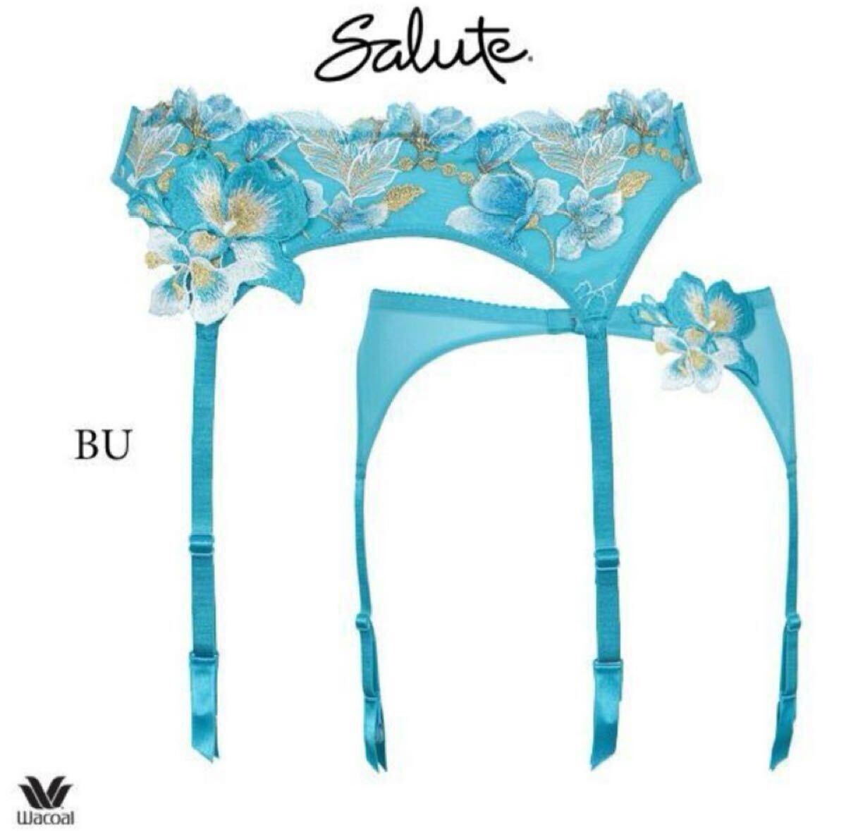 ★ワコールサルート71G【キューバ】ガーターベルトM 新品 BU拍卖