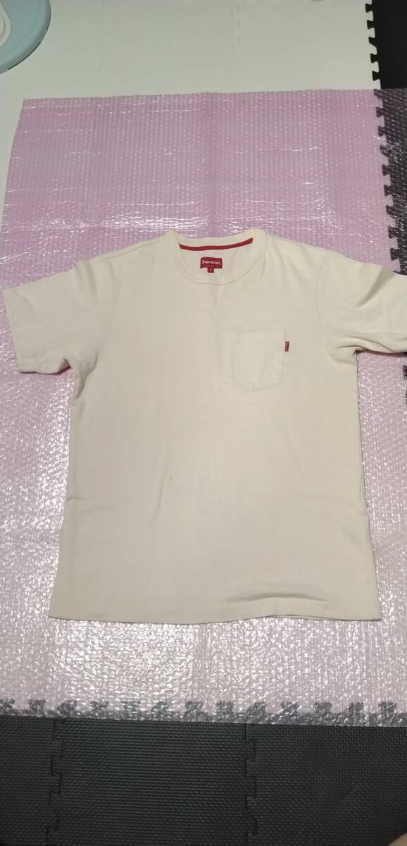 ③supreme pocket tee ポケット付き tシャツ shirt アイボリー系 ベージュ系 S 拍卖