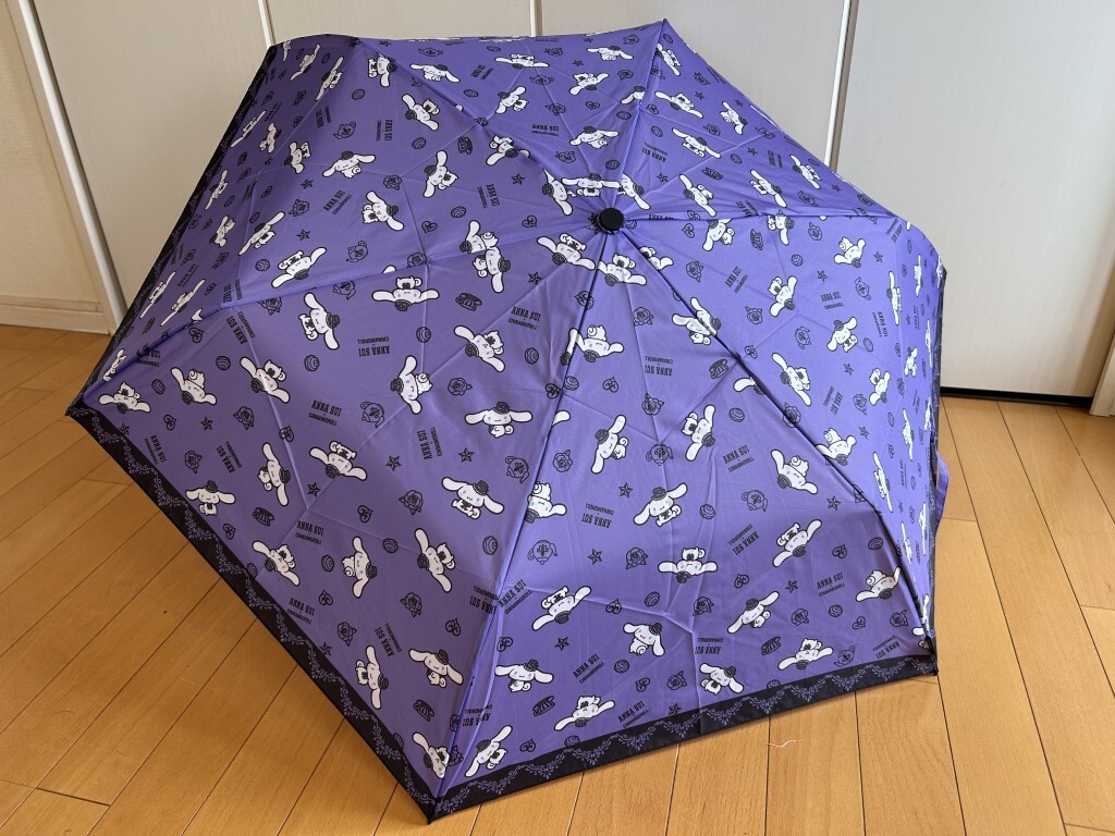 ☆送料無料☆新品☆アナスイ×シナモロール(コラボ)/可愛い折りたたみ傘/晴雨兼用傘・雨傘・日傘/シナモンパープル拍卖