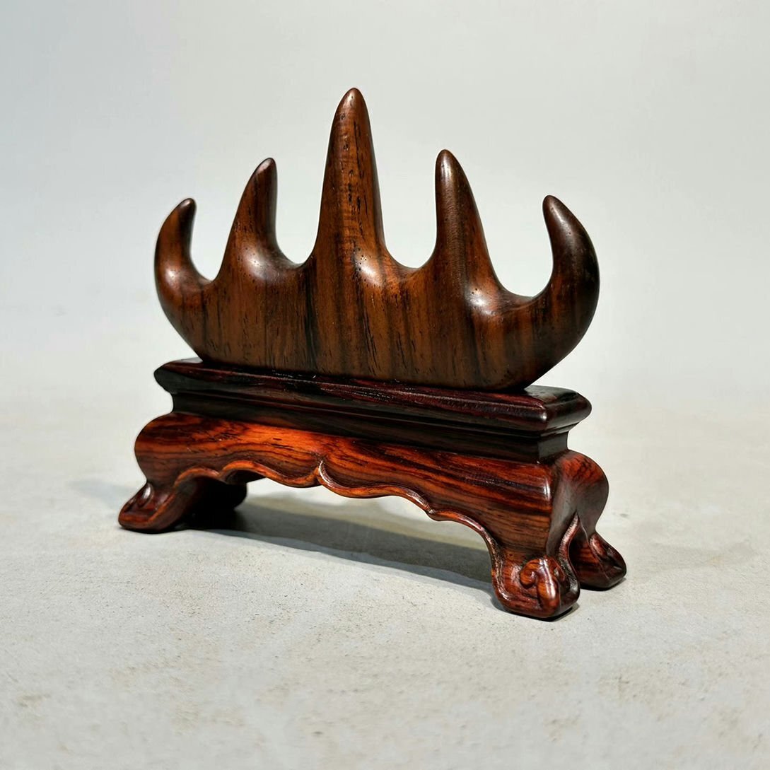 ▼渡鶴羽▼H3207清時代 黄花梨筆山 黄花梨木細密細工★古置物★古賞物★古擺件★蒐集家放出★唐物拍卖