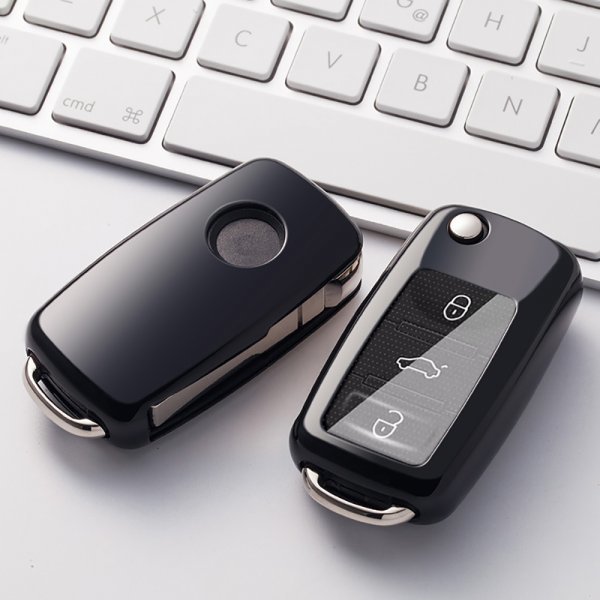 VW フォルクスワーゲン キーケース ビートル ゴルフ Golf ポロ Polo パサート ティグアン Tクロス シロッコ Sagitar キーカバー ブラック拍卖