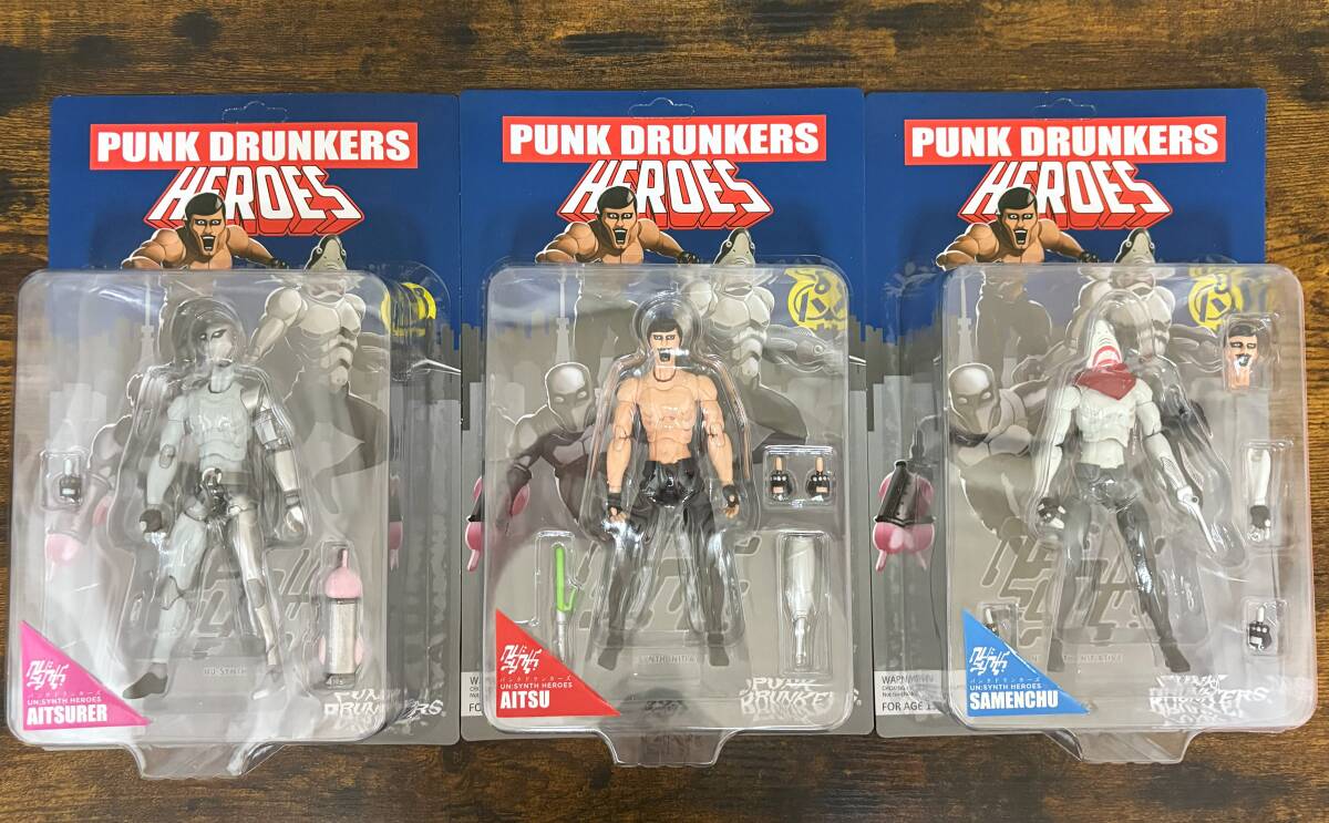 PUNKDRUNKERS HEROES フィギュア アイツ 鮫人 アイツラー 3体セット パンクドランカーズ拍卖