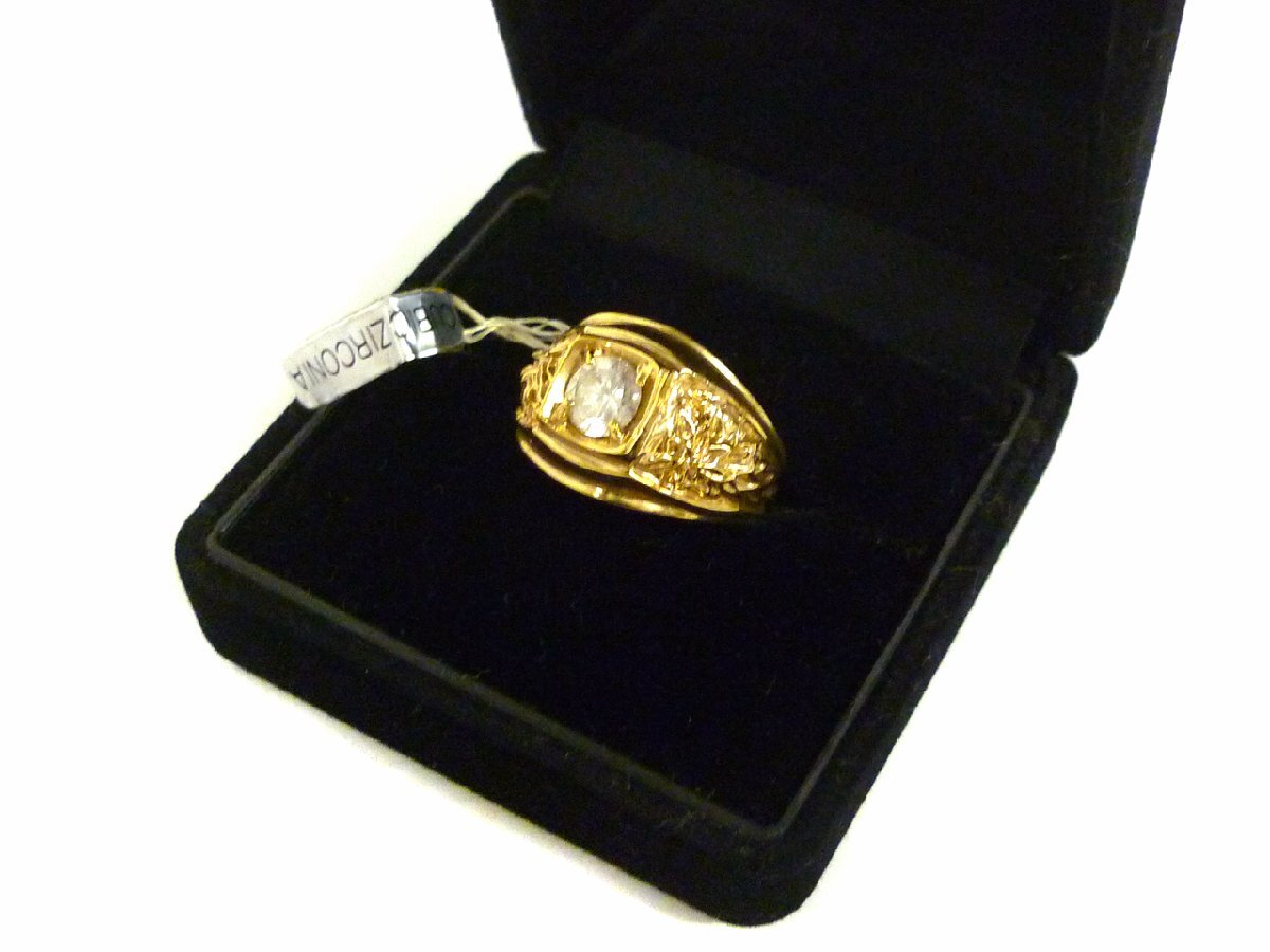 指輪 11号 未使用 ストーン ゴールド デザインジュエリー ファッションリング カジュアルアクセサリー ユニセックス 送料無料拍卖