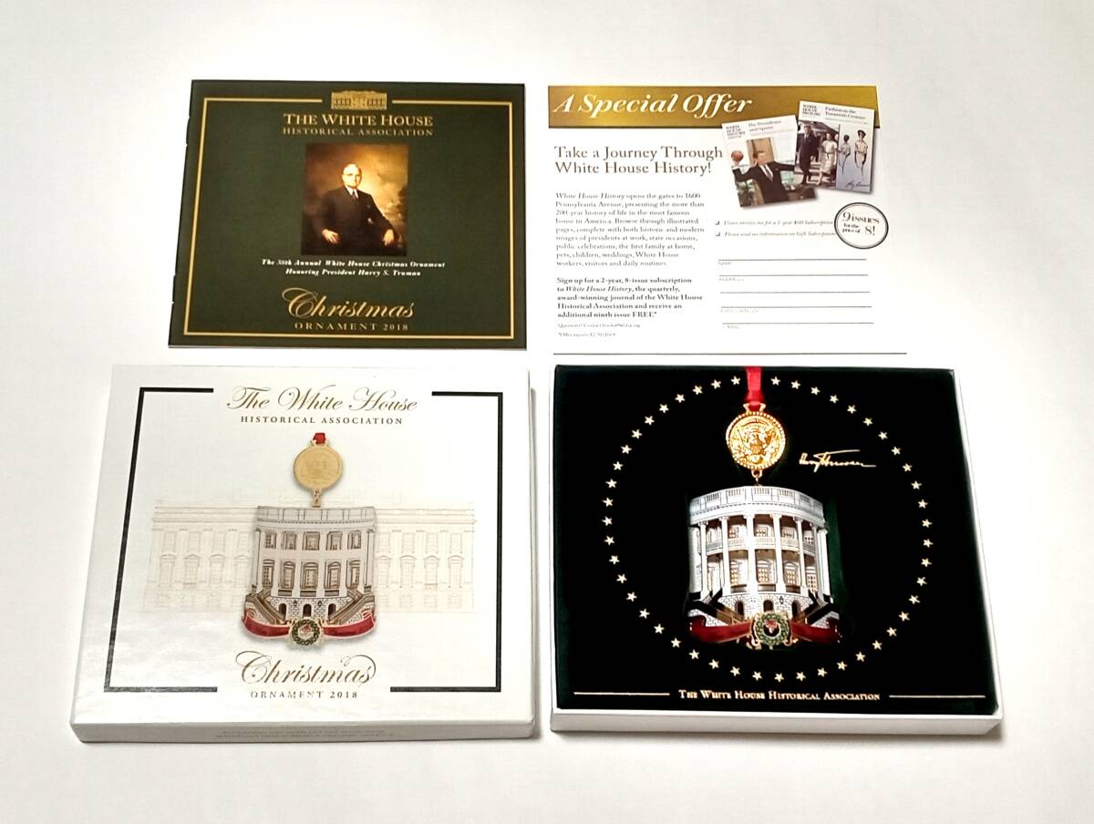 ホワイトハウス クリスマス 2018 オーナメント 飾り 装飾品 USA The White House Historical Association Christmas Ornament アメリカ製拍卖