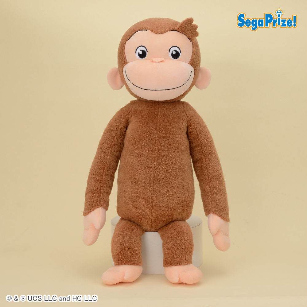 新品タグ付き【おさるのジョージ】ギガジャンボ ふんわりぬいぐるみ 全1種 座高約50cm 超BIG ぬいぐるみ セガ ZK拍卖