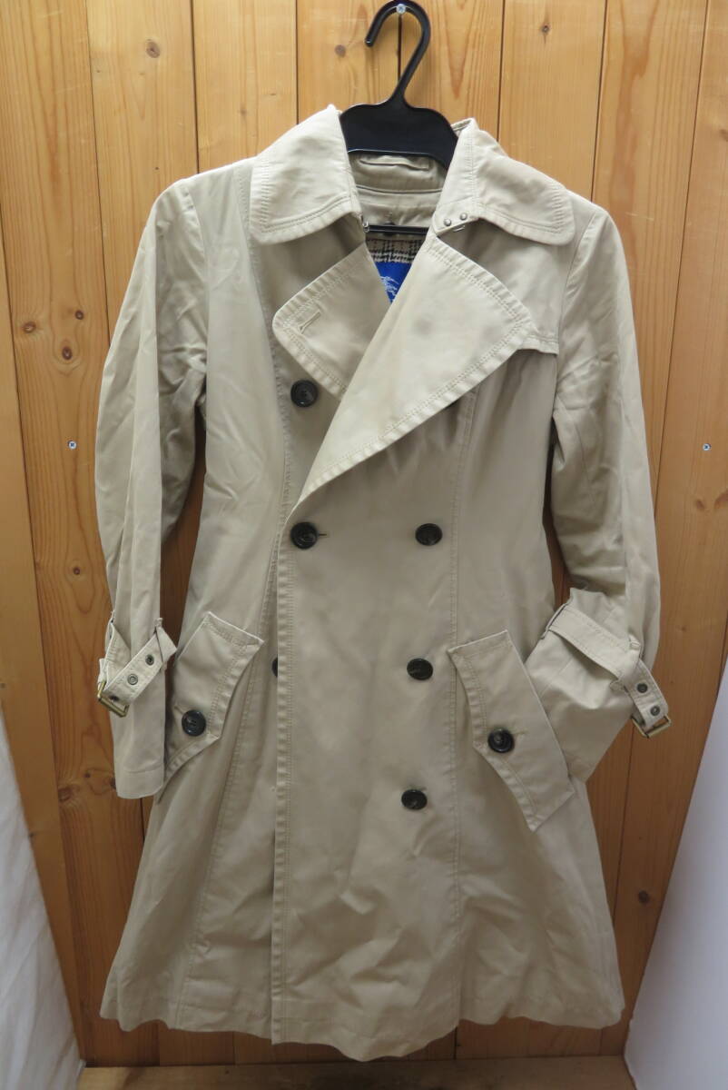即決・BURBERRY/バーバリー・コート・トレンチコート・ベルト付き・BLUE LABEL/ブルーレーベル拍卖