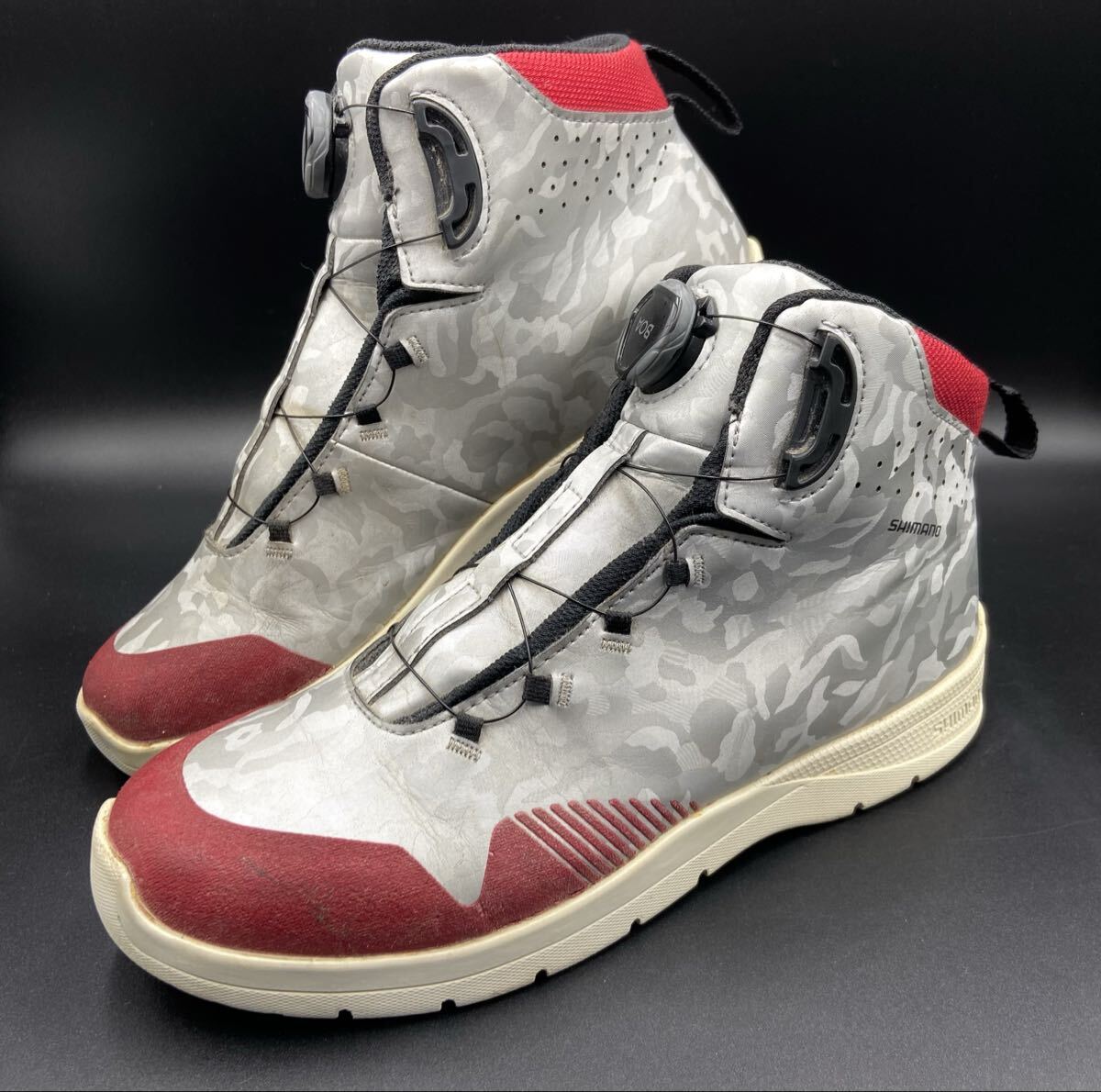 【シマノ/ボートフィットシューズ/BOAシステム/FH-036T】高級フィッシングシューズ!シルバー/jp25.5cm!衝撃プライス!ボート用!9/18拍卖