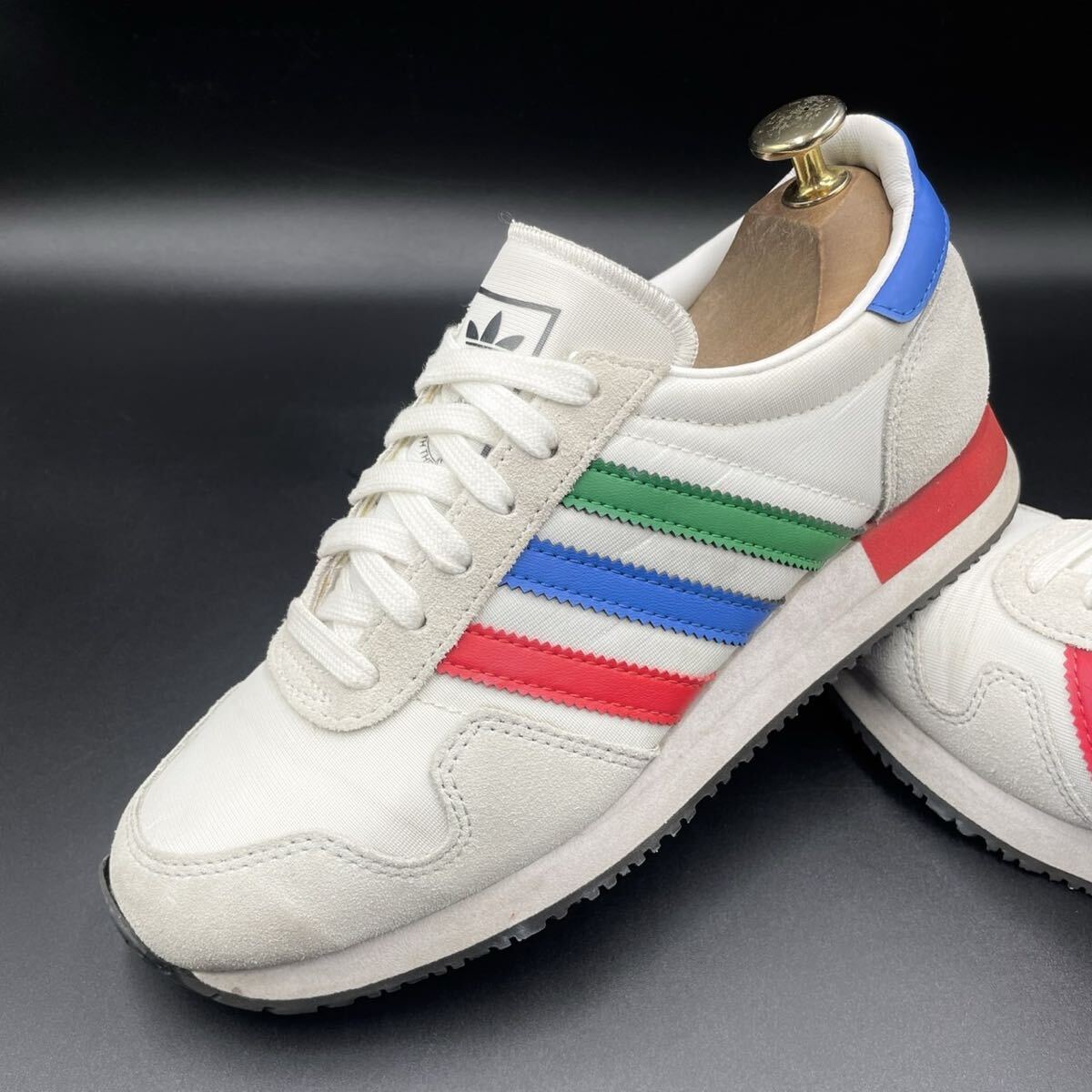 【アディダス/USA 84/FW3274】クラシックローカットスニーカー/白マルチカラー/jp23cm/衝撃プライス!1足限定販売!9/30拍卖
