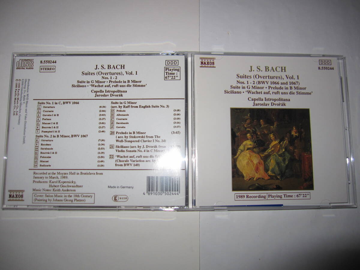 バッハ:管弦楽組曲集第1集 ヤロスラフ/ドヴォルザーク,カペラ・イストロポリターナ NAXOS拍卖