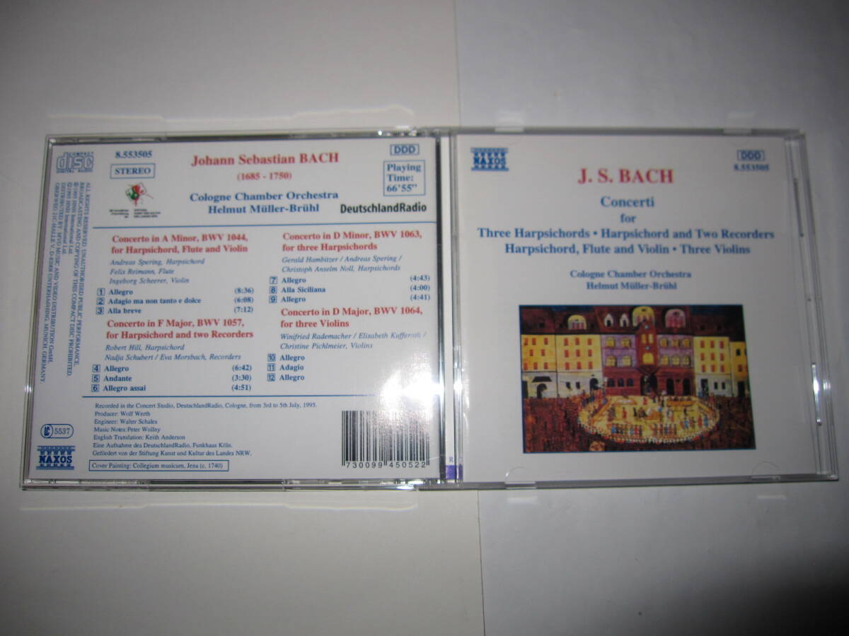バッハ:協奏曲集 ヘルムート・ミュラー=ブリュール,ケルン室内管弦楽団 NAXOS拍卖