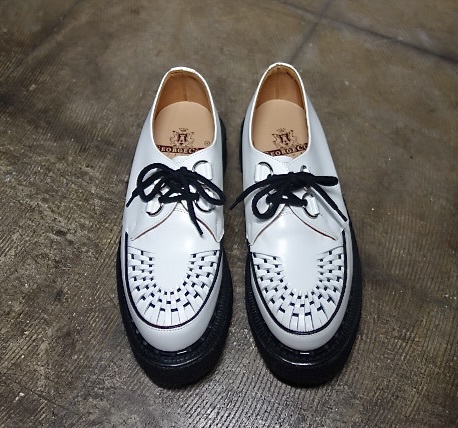 TK 希少 旧ロゴ 新品 ジョージコックス GEORGE COX ラバーソール 白 ギブソン シューズ 7 イングランド製拍卖