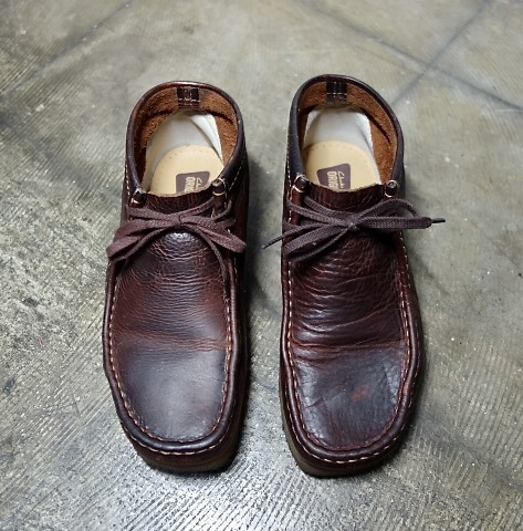 TK クラークス Clarks ワラビー レザーシューズ ブーツ uk7G us8M ラギッド拍卖
