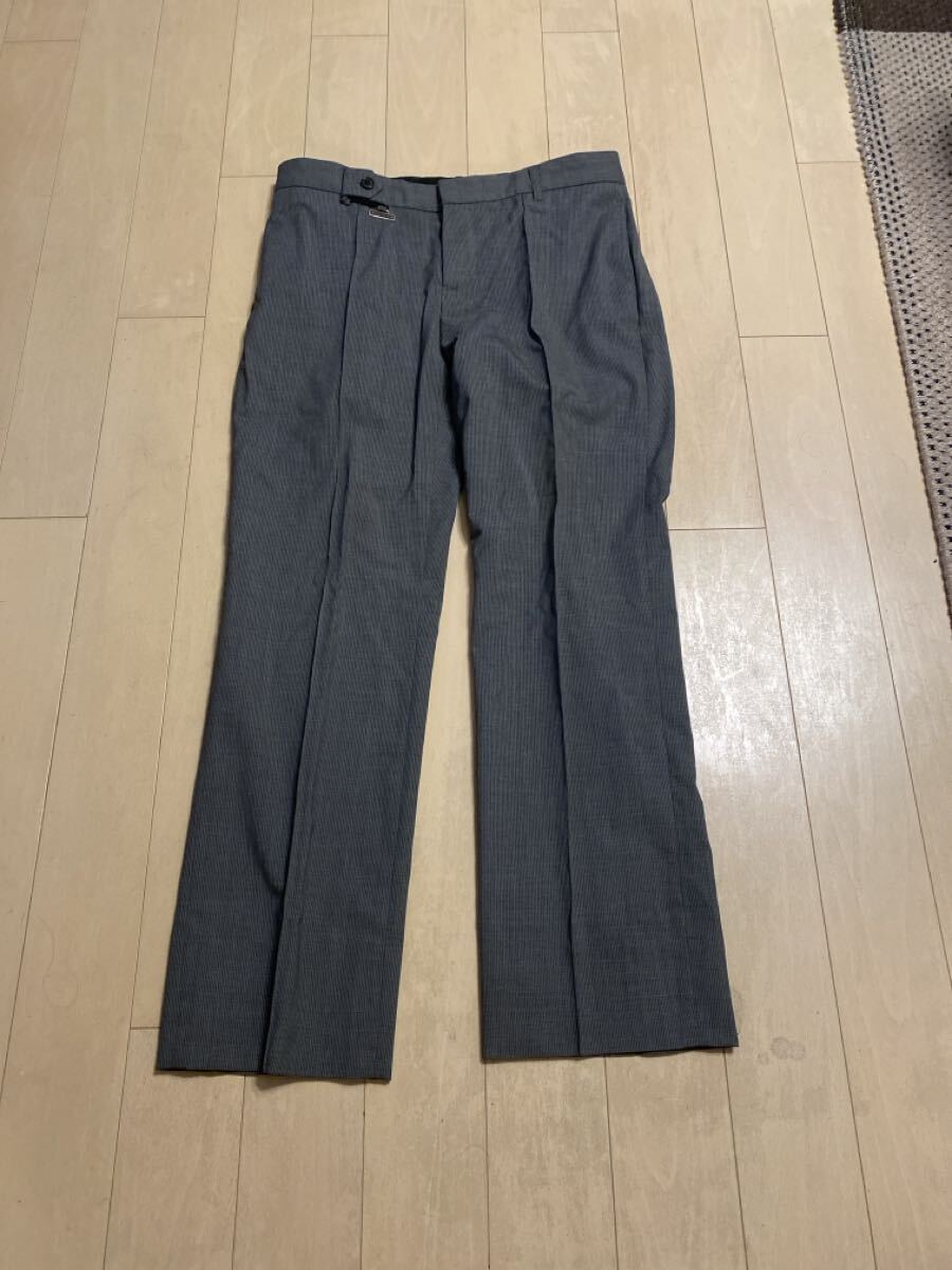 本物クリスヴァンアッシュKRISVANASSCHEボタン&プレート付スラックスKRIS VANASSCHEクリスバンアッシュ元ディオールオムslacksパンツpants拍卖