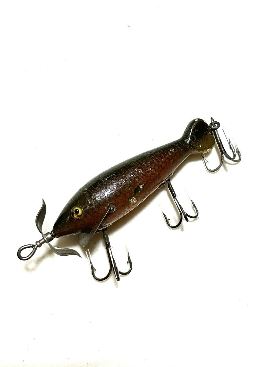 HEDDON WOOD DOWAGIAC NO.3000 SPIN DIVER DOWAGIAC MINNOW オールドヘドン ウッド ドワジャック拍卖