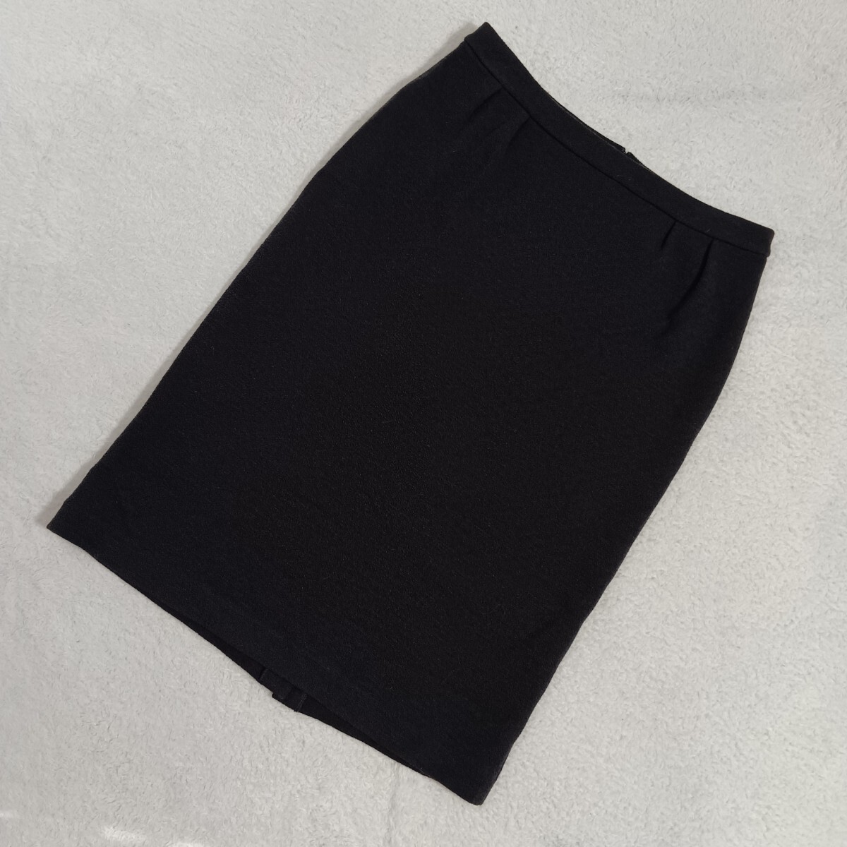 GIORGIO ARMANI ジョルジオアルマーニ 黒タグ イタリア製 ウールニットタイトスカート グレー 44 ★1000 拍卖