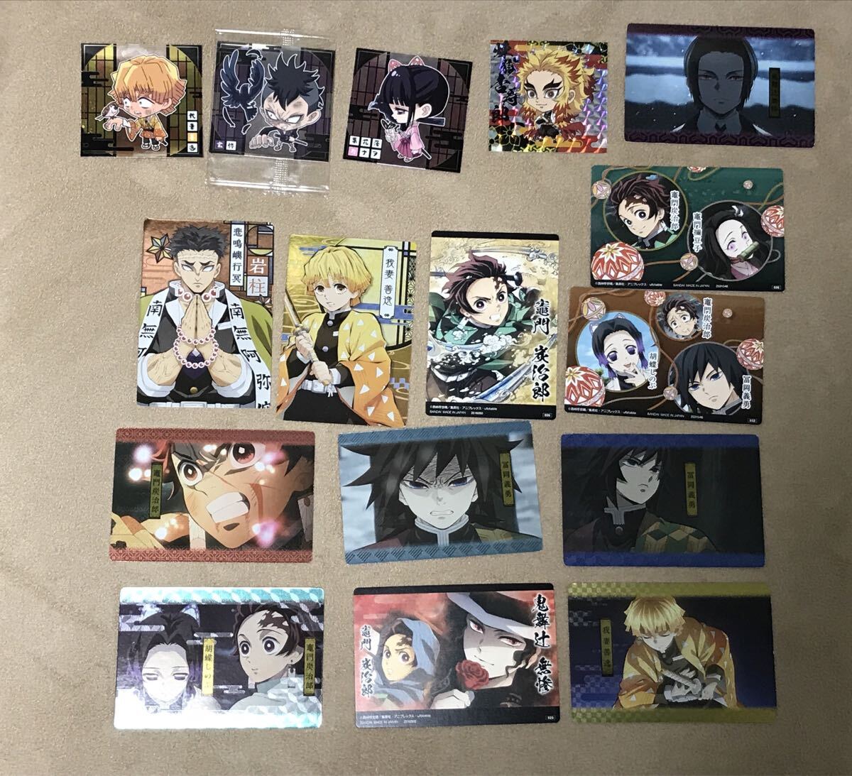鬼滅の刃 カード シールセット レアカード 煉獄 炭治郎 冨岡 善逸 送料込み ステッカー トレーディングカード拍卖