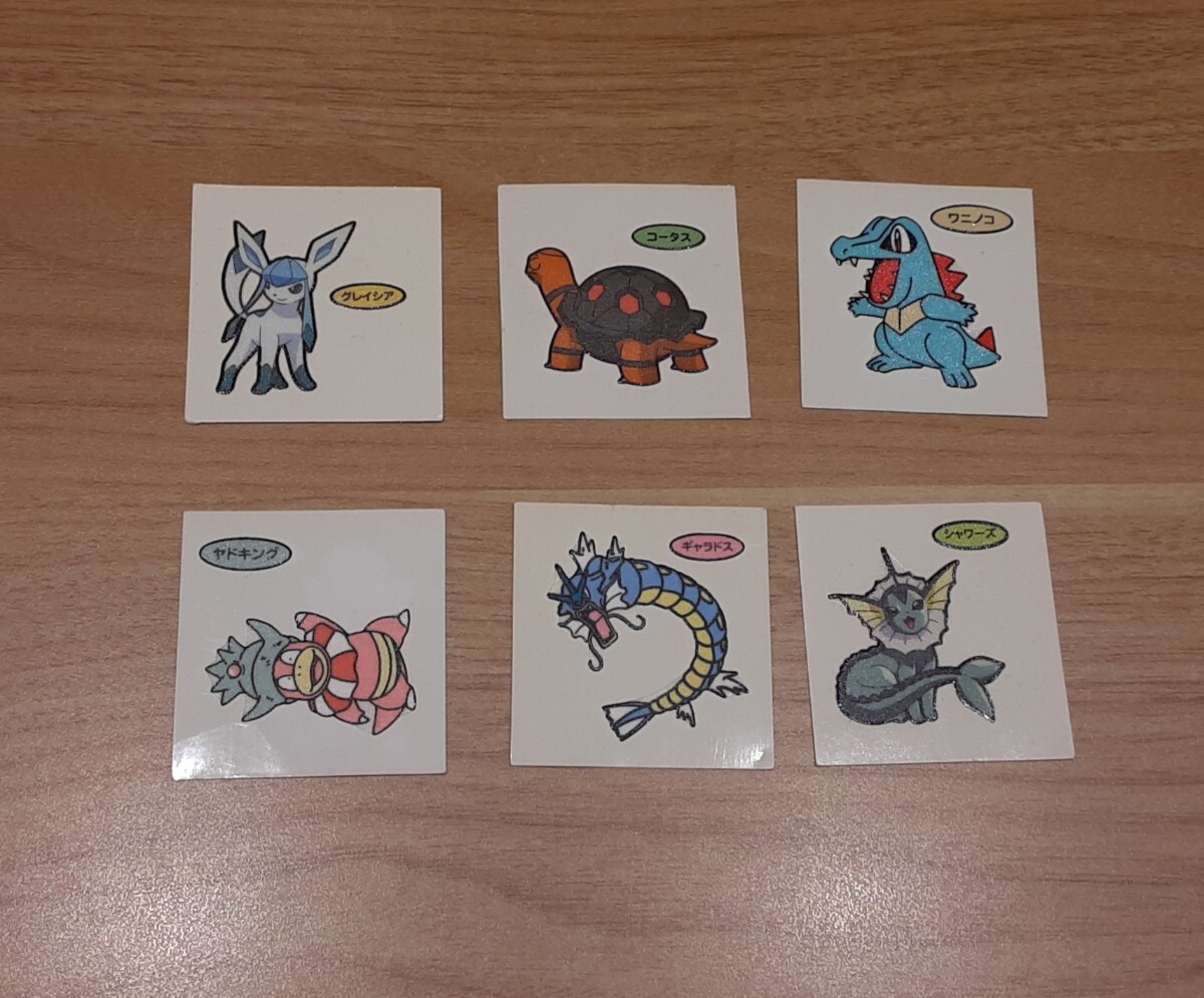 【現状品】第一パン ポケモン デコキャラシール 6枚 セット ポケモンパン シール ワニノコ/グレイシア/シャワーズ 他 POCKET MONSTERS 拍卖