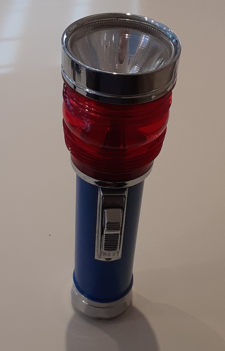 National レトロ 懐中電灯 非常信号灯 FF-148C ナショナル 青 ブルー ビンテージ 車載拍卖