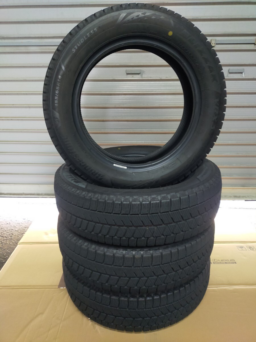 BRIDGESTONE BLIZZAK VRX3 スタッドレスタイヤ 155/65R14 2021年製4本セット 拍卖