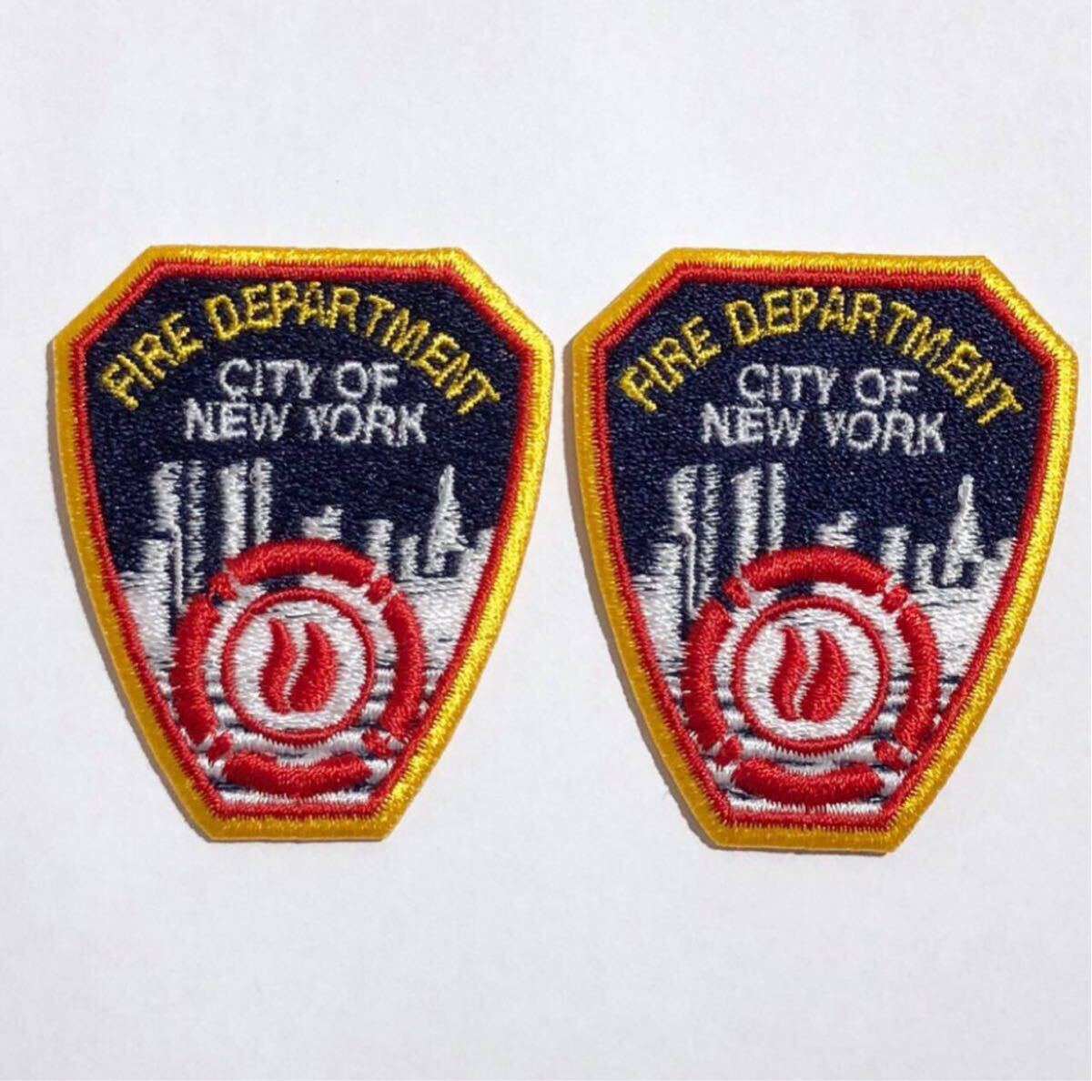 FDNY ミニサイズ(約5cm)ワッペン 2枚セット拍卖