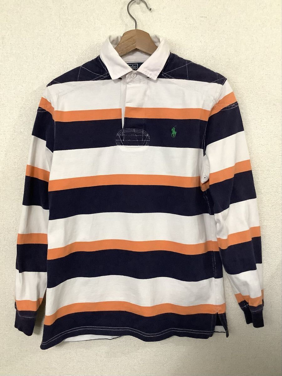 POLO RALPH LAUREN ラルフローレン ボーダー柄 ラガーシャツ セレクト カジュアル アメカジ メンズ 古着 ビンテージ S拍卖