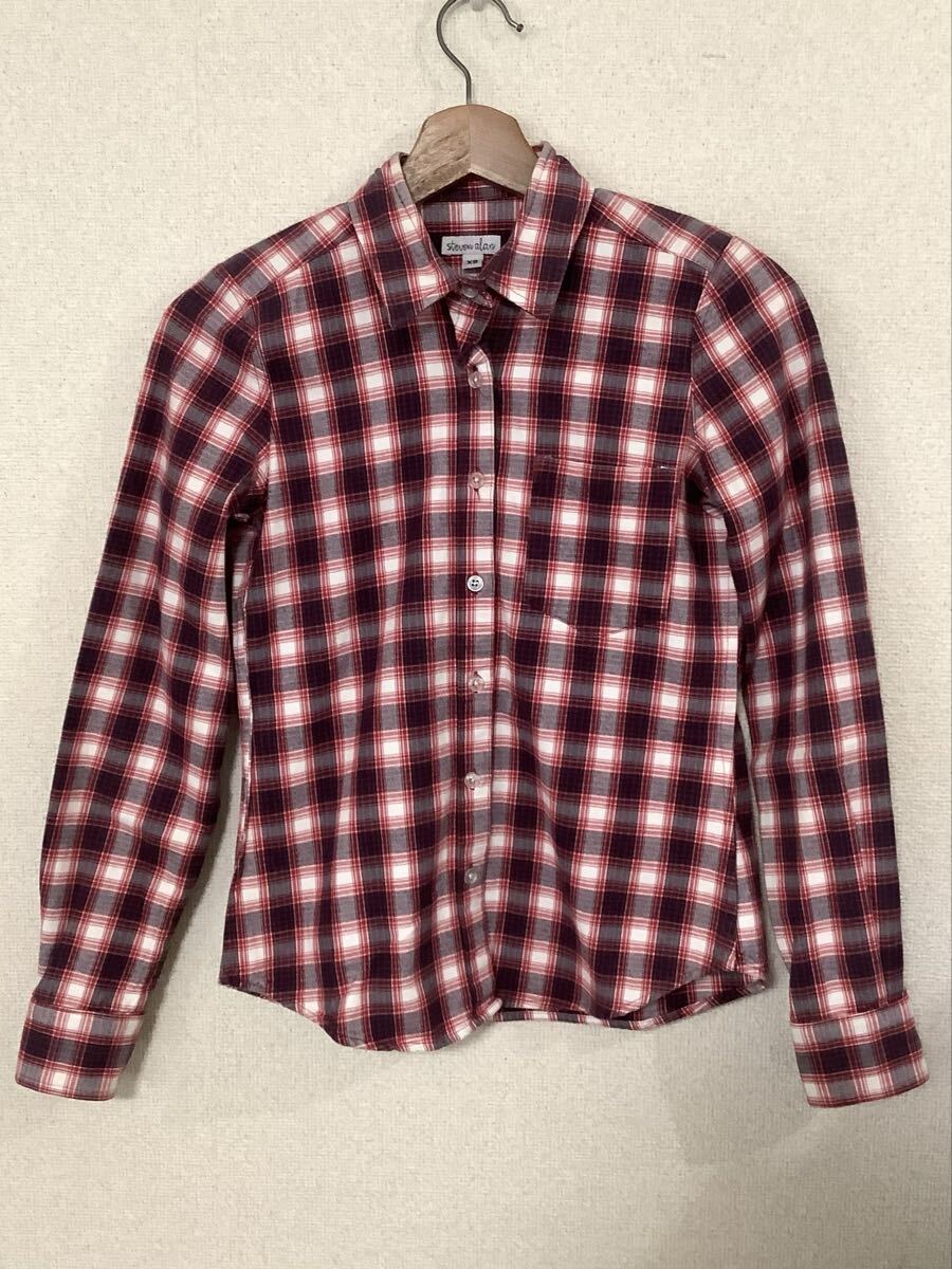 STEVEN ALAN スティーブンアレン シャドーチェック柄 長袖シャツ セレクト レディース カジュアル 古着 XS拍卖