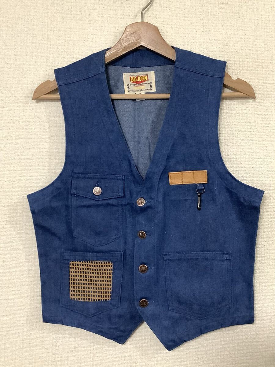BIG-JON ビックジョン デニムベスト ベストジレ 国産ビンテージ カジュアル アメカジ メンズ 拍卖