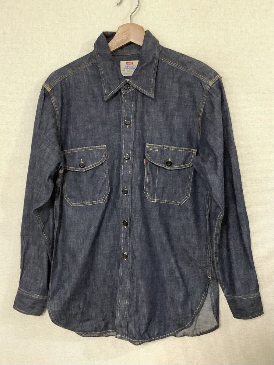 levi's リーバイス 香港製 デニムシャツ ビンテージ ウエスタンシャツ カジュアル メンズ アメカジ S ワークシャツ拍卖