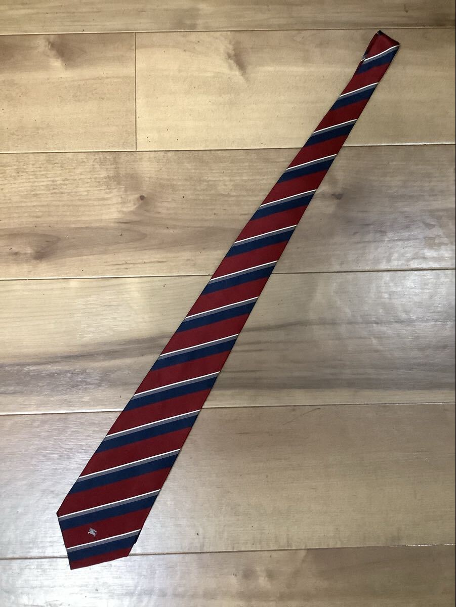 BURBERRY'S バーバリーズ オールドバーバリー ボーダー柄 シルクネクタイ ハイブランド ビンテージ メンズ 中古拍卖