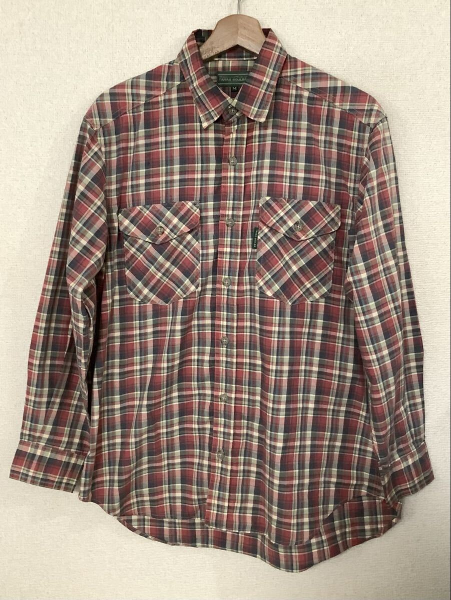 TARAS BOULBA アシックス チェック柄 長袖シャツ スポーツウェア アウトドア カジュアル 紳士服 古着 M拍卖
