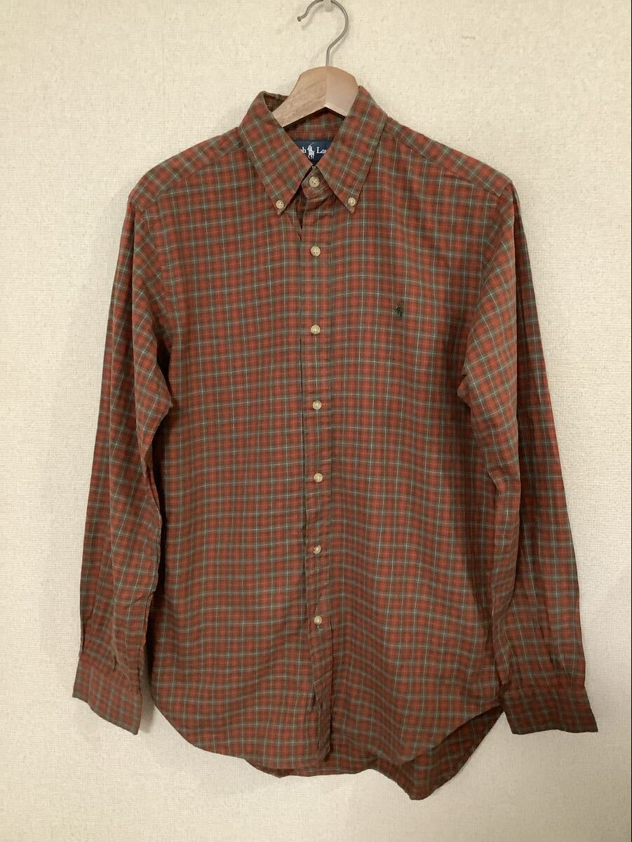 ラルフローレン RALPH LAUREN ボタンダウン 長袖シャツ チェック メンズ S セレクト カジュアル クラッシックフィット拍卖