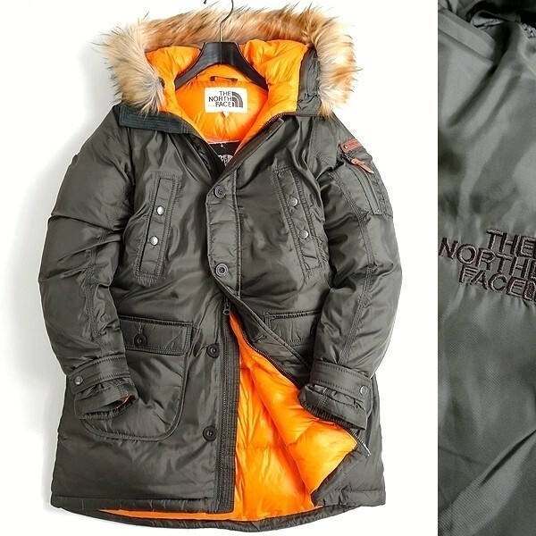 THE NORTH FACE ノースフェイス 定4.9万 ナイロンツイル PREMIUM GOOSE DOWN フーデッド ダウンジャケット F63 KHA 85/XS▲043▼bus8225b拍卖