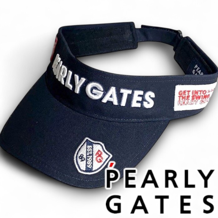 PEARLY GATES パーリーゲイツ 新品 定価6千 立体ロゴ エンブレム刺繍 サンバイザー 帽子 ゴルフ ユニセックス 2287192 120 ▲007▼50828w02拍卖