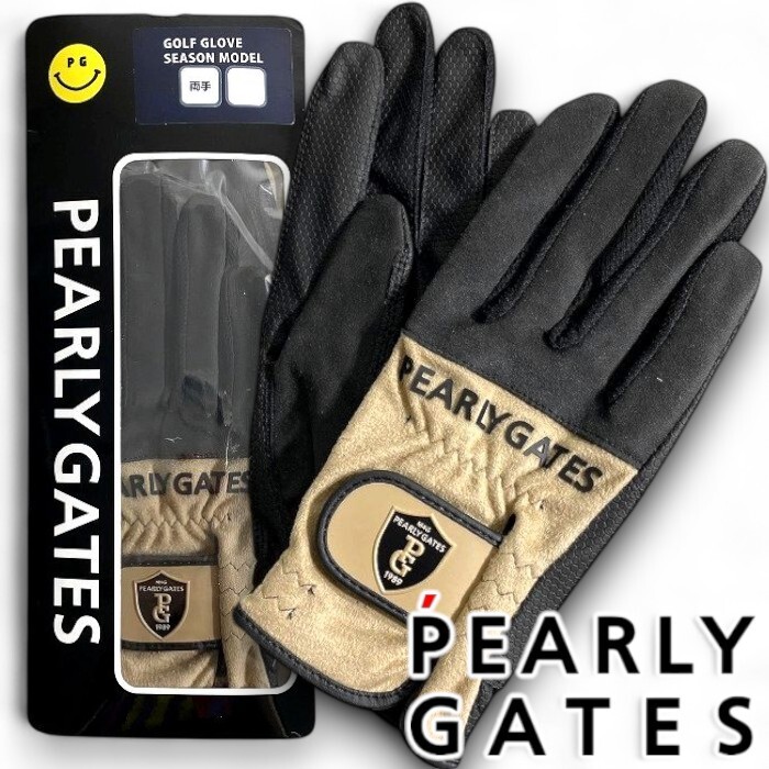 PEARLY GATES パーリーゲイツ 定価1万 オールシーズン対応 Fレザー グローブ 両手用 ゴルフ ユニセックス 2985002 011 SS ▲012▼50828w11拍卖