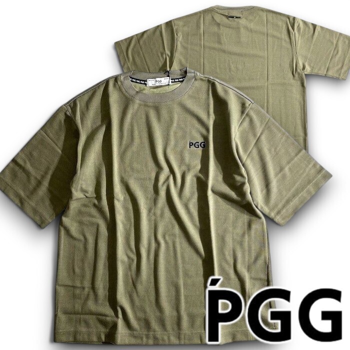 PGG by PEARLY GATES パーリーゲイツ 定価8千 日本製 変形スムース 無地 クルーネック 半袖 Tシャツ ゴルフ 2963901 180 4 ▲009▼50815w06拍卖