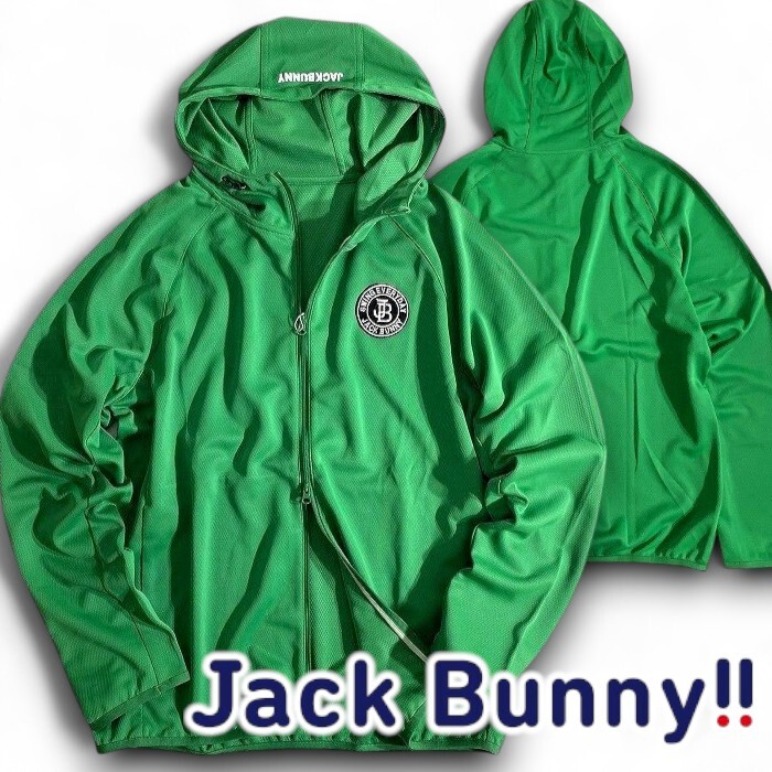 Jack Bunny ジャックバニー パーリーゲイツ 定価1.9万 UVカット×UPF 天竺 フーディ パーカー ゴルフウェア 3162435 140 6 ▲020▼50905w14拍卖