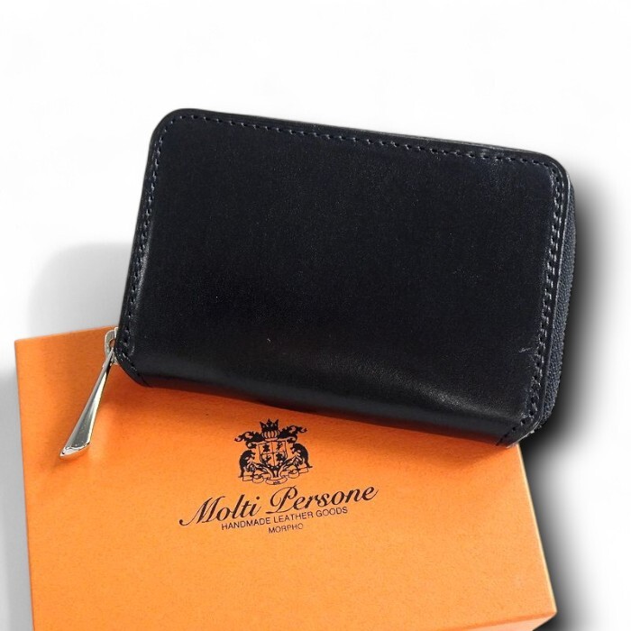 Molti Persone モルフォ 新品 日本製 Blocchi ベルギー製レザー ヌメ革 キーケース 4連 0186 黒 ▲033▼bus7639a拍卖