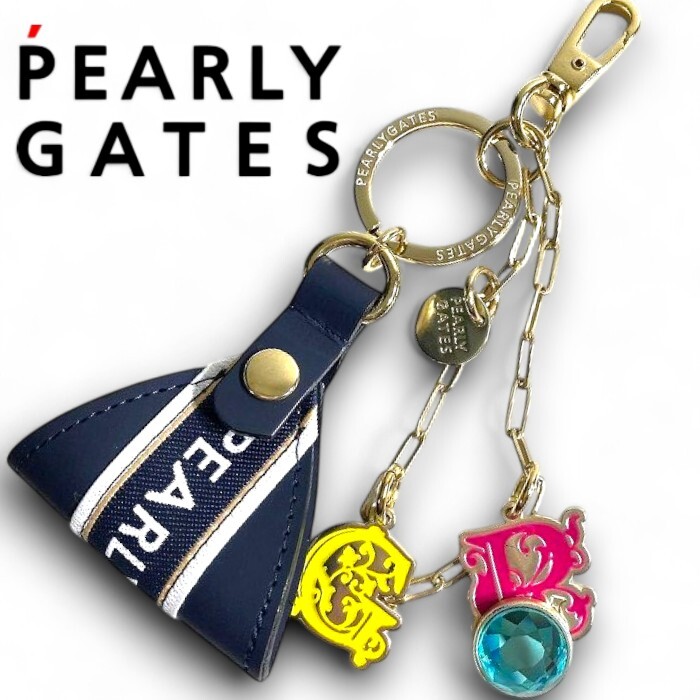 PEARLY GATES パーリーゲイツ 定価1.3万 日本製 花文字チャーム グローブホルダー付 ブレスレットマーカー 2284902 120 ▲015▼50911w04拍卖