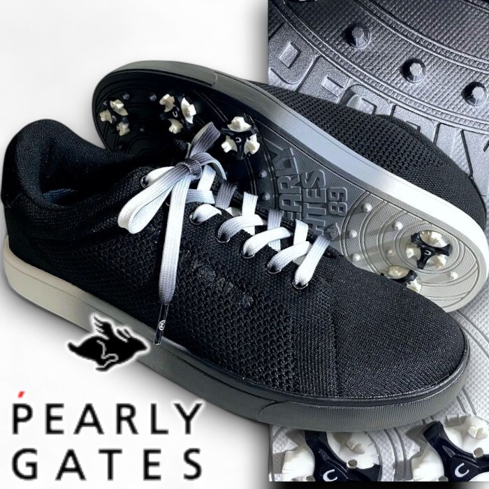 PEARLY GATES パーリーゲイツ 定価3.5万 UNDYED-KNIT グラデ ローカット ソフトスパイク ゴルフシューズ 2292801 011 27 ▲039▼50912w02拍卖
