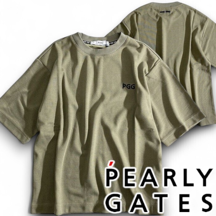 PGG by PEARLY GATES パーリーゲイツ 定価8千 日本製 PALPAECO×HYGRA 変形スムース 半袖 Tシャツ ゴルフ 2963902 180 0 ▲009▼50826w06拍卖