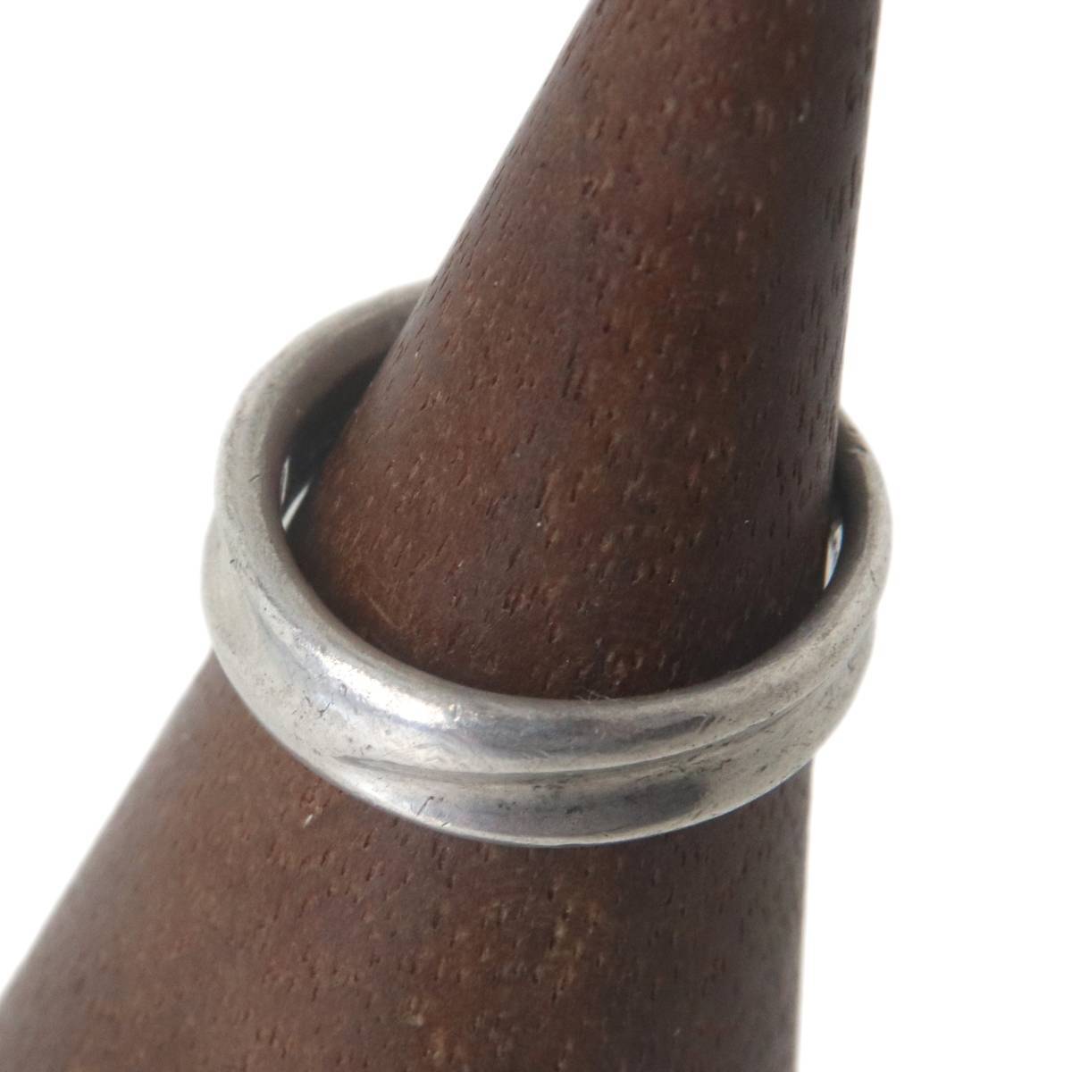 4℃ ヨンドシー シルバーリング 指輪 ネーム入り SILVER 10号 リング幅5.3mm 重量4.3g NT BCランク拍卖