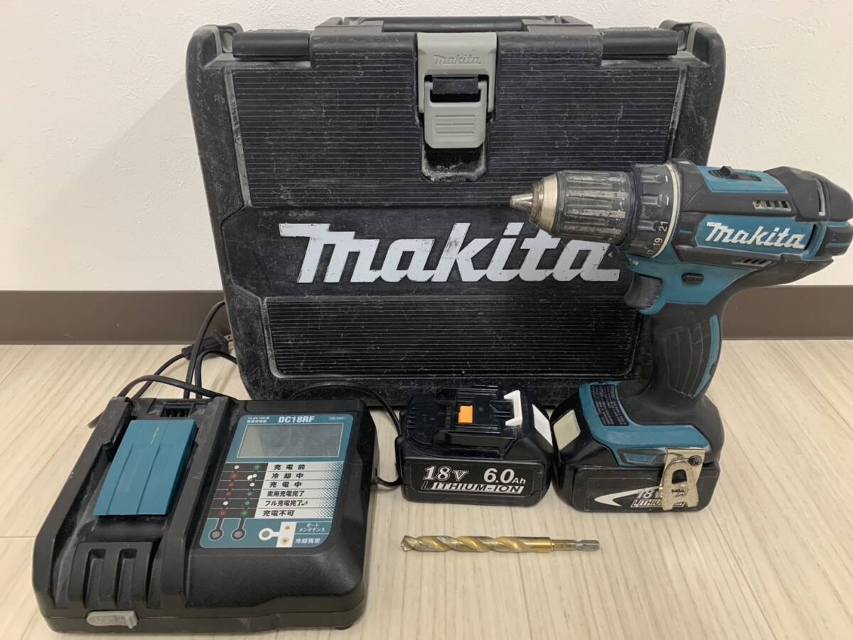☆159 Makita マキタ 充電式 ドリルドライバー XFD10 急速充電器 DC18RF バッテリ BL1860 BL1830拍卖