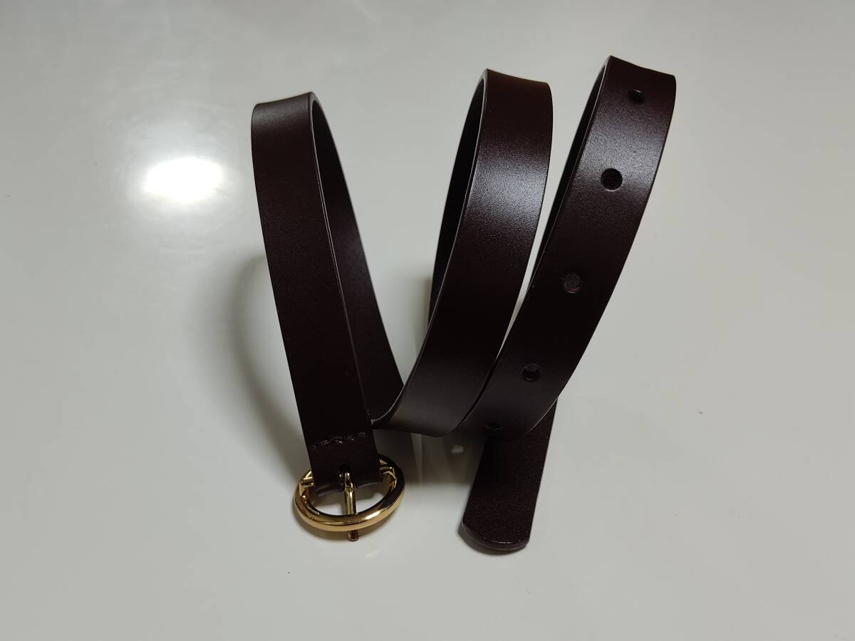 【送料無料】LOWRYS FARM ローリーズファーム ベルト穴10個 本革・レザー・皮革 ヴィンテージベルト ブラウン系色 ウエストベルト 1個 拍卖