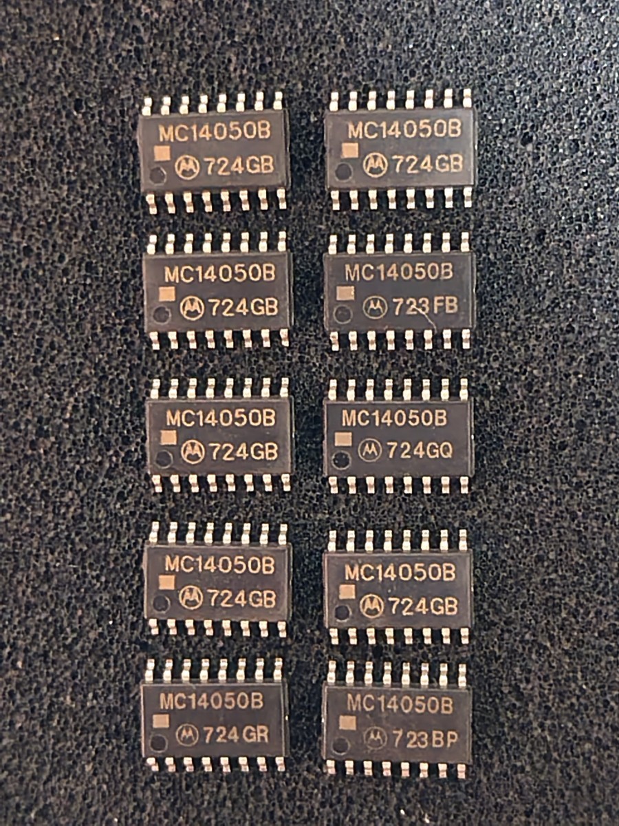 4050 (MC14050B) モトローラ製 CMOS IC SOP フラットパッケージ(10個セット)拍卖