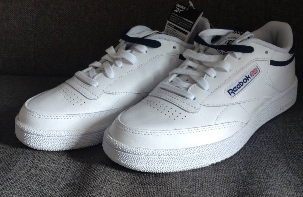 RREEBOK CLUB C 85 リーボッククラブC85 ホワイト×ネイビー 26.0cm拍卖