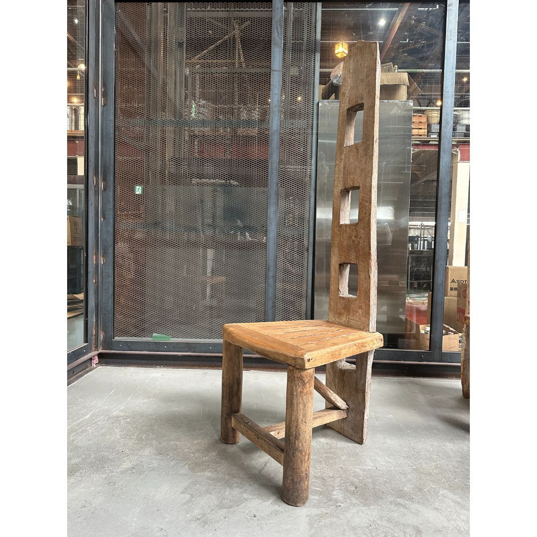 ダイニングチェア B 古材リメイク アフリカン ヴィンテージ 木製 椅子拍卖