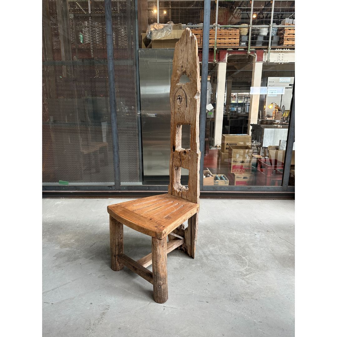 ダイニングチェア E 古材リメイク アフリカン ヴィンテージ 木製 椅子拍卖