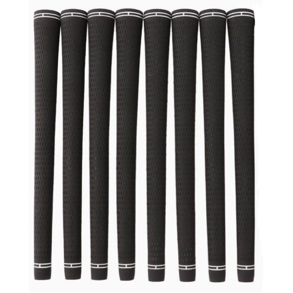 T2 ゴルフグリップ 8本セット ブラック/黒 バックライン無し 交換 ゴルフクラブ アイアン ラバー 送料無料 ゴルフプライド拍卖