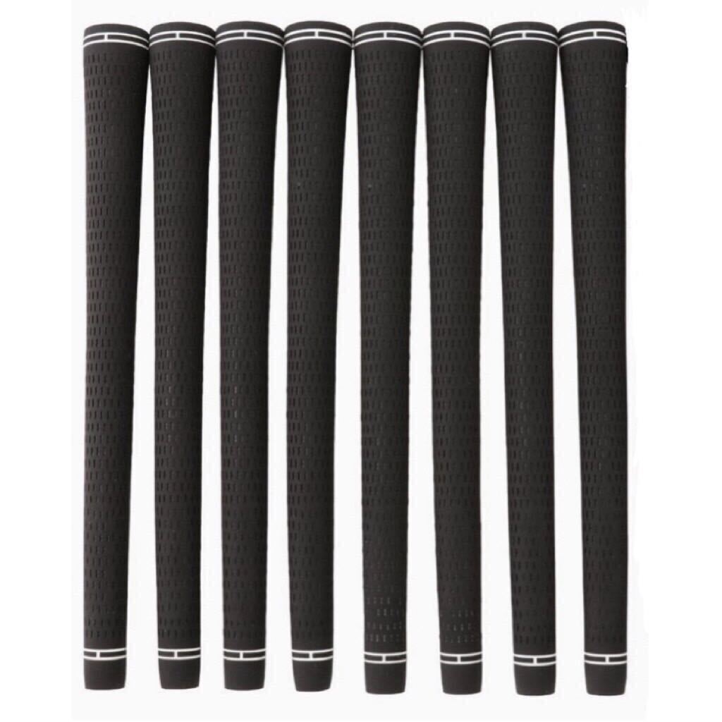 T2Z ゴルフグリップ 8本セット 専用 ブラック/黒 バックライン無し ゴルフクラブ アイアン ラバー ゴルフプライド グリップ拍卖