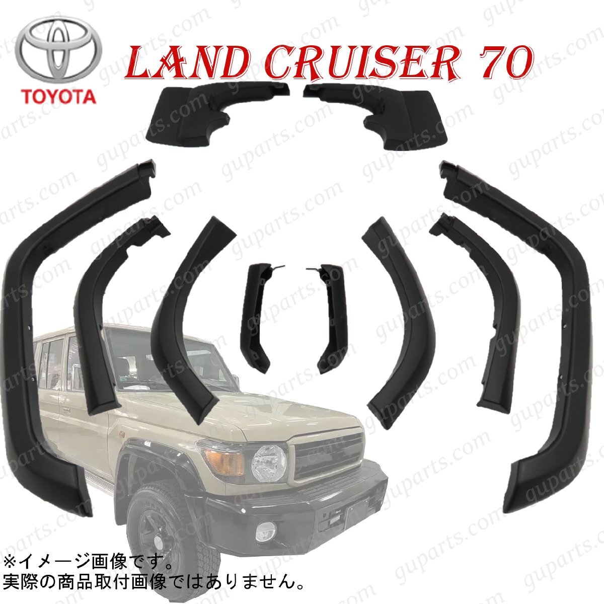 トヨタ ランドクルーザー 70 系 GDJ76W SUV R5.11~ フロント フェンダー フレーム 左 右 セット マッドガード拍卖